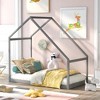 Twin Size Wooden House Bed with Roof and Sturdy Pine Frame - 2 of 4