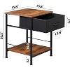 GALAXHERO Nightstand, Fabric Storage Drawer and Open Wood Shelf, Bedside Furniture with Steel Frame, Side Table for Bedroom, Dorm, Easy Assembly - 3 of 4
