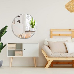 Whisen 42 Inch Round Bathrrom Wall Mirror, Premium HD Glass, Anti-Rust Aluminum Frame - 1 of 4