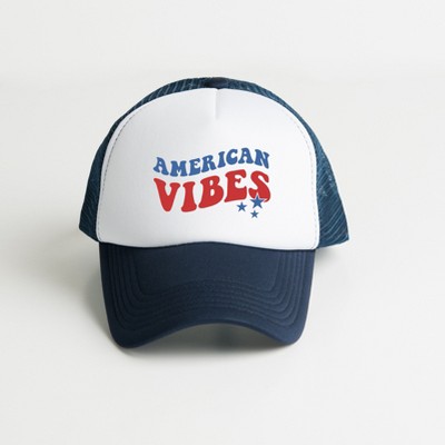 Simply Sage Market American Vibes Wavy Stars Foam Trucker Hat : Target