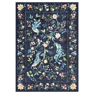 COZONY Washable Floral Vintage Rug with Non-Slip Backing - 1 of 4