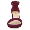 Allegra K Women's Open Toe Block Heel Adjustable Buckled Ankle Strap Sandals - 2 of 4