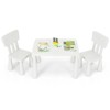 Tangkula Kids Table and 2 Chairs Set Children Play Activity Table Furniture Set Blue/Pink/White/Green - 4 of 4
