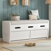 Bella Depot 43''W Rustic Storage Bench with 2 Drawers - 4 of 4