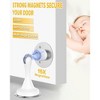 DOMETOUR Magnetic Door Stoppers 2 Pack, Stainless Steel, Wall/Floor Mount, No Drill, White - 2 of 4