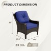 EAGLE PEAK Azure Bay Set of 2 Outdoor Wicker Patio Chairs, Weather Resistant Rattan Furniture, Deep Seats - 2 of 4