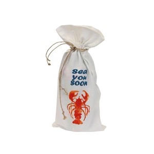 Beachcombers 22" Cotton Sea You Soon Lobster Wine Gift Bag - 1 of 1