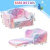 Hooseng Toddler Couch, 2-in-1 Glow-in-The-Dark Plush Kids Fold-Out Sofa, Convertible Kids Sofa to Lounger with Curved Armrests for Boys & Girls - 4 of 4