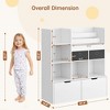 ODK Toy Storage Organizer 47.8" Kids Bookshelf, Modern Wooden Bookcase with Cubbies and Floor Storage Cabinet, Toy Chest for Playroom, Classroom - 2 of 4