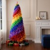 HomeRoots 7.5' Rainbow Spiral Fir Christmas Tree - 2 of 4