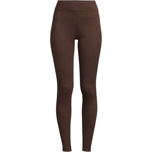 Lands' End Women's Tall High Rise Serious Sweats Fleece Lined Pocket  Leggings - Small Tall - Rich Coffee : Target