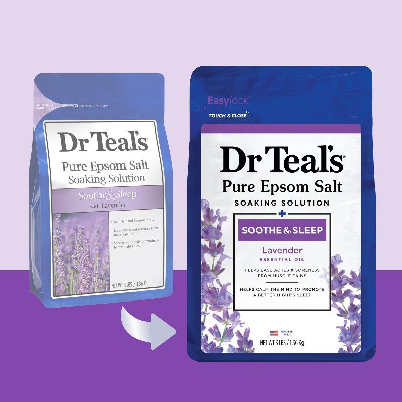 Dr Teal's Soothe & Sleep Lavender Pure Epsom Bath Salt, 2 of 13