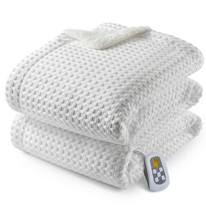 Heated Blanket, Waffle Weave Electric Blanket with LCD Controller, Fast Heating Blanket, ETL Certified, Machine Washable - 1 of 4