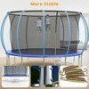 Trampoline with Enclosure & Ladder, ASTM Approved Heavy-Duty Outdoor Recreational Trampoline - 3 of 4