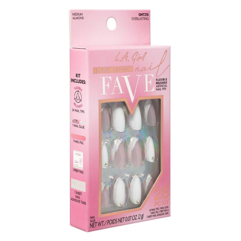 L.A. Girl Luxe Shine Fave Nail Fake Nails - Everlasting - 28ct, 4 of 8