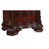 1pc Traditional Nightstand End Table with Three Storage Drawers Brown Cherry Decorative Drawer Pulls Solid Wood Bedroom Furniture - 4 of 4