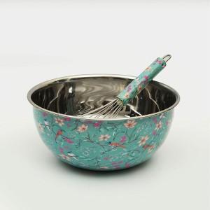 Aqua Flora Bowl & Whisk Set - 1 of 4