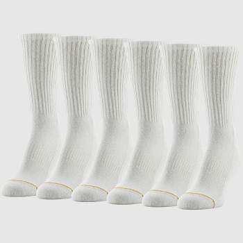 All Pro Women's 6pk Crew Cotton Athletic Socks - White 4-10