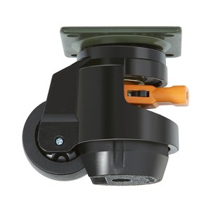 VEVOR Leveling Casters, Set of 4, 2200 lbs Total Load Capacity, 2.5in, Heavy Duty with Upgraded Handle Design, 360 Degree Swivel Caster Wheels, Black - 1 of 4