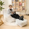 Itopfox Ultra Soft Fluffy Faux Fur Bean Bag Chair with Ottoman & Foot Rest, Plush Lazy Sofa for Living Room, Dorm - 3 of 4