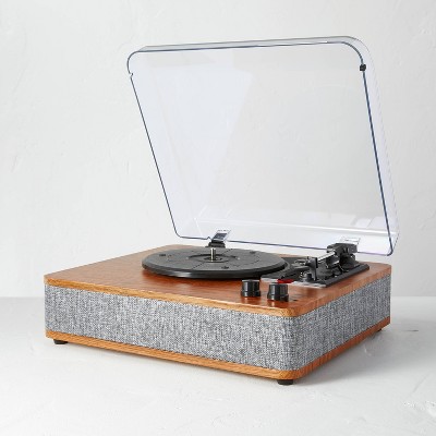 3-Speed Record Player Brown/Gray - Hearth & Hand™ with Magnolia