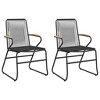 vidaXL 3 Piece Patio Dining Set Black PVC Rattan - 4 of 4