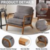 Karl Home Mid Century Solid Wood Accent Chair Upholstered Armchair with an Extra Pillow - 4 of 4