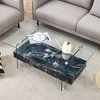 KIGFTSOD Modern Two-Tier Coffee Table - An Elegant Combination of Clear Glass Top, Side Table, Display Stand - 4 of 4