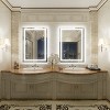 Apmir Super Bright Front & Back LED Lighted Anti-Fog Tempered Glass Bathroom/Vanity Mirror with ETL & 3-Year Warranty - 3 of 4