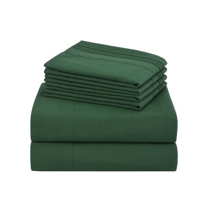Marcielo 4/6 Pcs Soft Solid & Embroidery Bed Sheets Set