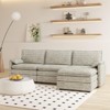 GustoWave 108'' Modular Sectional Couch, Comfy Cloud Couch with Movable Ottoman, Modern Chenille L Shaped Modular Sofa Deep Seat - 3 of 4