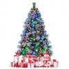 Costway 6 FT Pre-Lit Artificial Christmas Tree Hinged with Pine Needles 350 LED Lights - 2 of 4