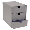 Bigso Ingrid 3-Drawer Fiberboard Desk Organizer | Stackable Desktop Storage for Office Supplies - 2 of 4