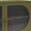 TopComfy Decorative Storage Cabinets 2 Door Accent Cabinet with Fluted Glass Decor Storage Piece Cabinet for Living Room, Green, 44.88"*22.5"*7.25" - 3 of 4