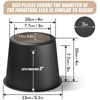 Aoibox Heavy Duty Bed Furniture Riser Round 4 Inch Black 4 Pack Under Bed Storage Lifter for Height Adjustment - 2 of 4