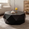 VYNXARIA 38" Retro Style Coffee Table with Embossed Design - No Assembly Needed - 2 of 4
