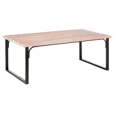 Meryl Coffee Table Black/Oak - Safavieh