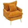Yinvani 30.31" Single Chair Fashion Sofa, Beige Sofa, Coarse Corduroy Fabric, Suitable For Bedroom - 3 of 4