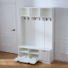 Racxily 2-Meter Wardrobe with 3 Cabinets & Storage Rack, Warm White - 4 of 4