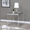 Anne Acrylic End Table with Glass Top and Shelf Chrome - Coaster - 2 of 4