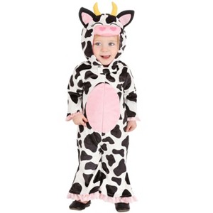 HalloweenCostumes.com Infant Cute Cow Costume, Baby Barn Animal Costumes for Girls - 1 of 2