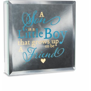 Pavilion Gift Company - Little Boy - 6" Lit-Mirrored Plaque - Wall Sign Panels - 1 of 4