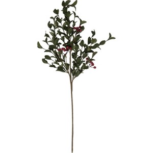 Transpac Foam 32 in. Green Christmas Berry Spray - 1 of 2