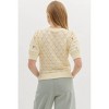 Women's Diamond Pattern Pointelle Sweater - entro - 2 of 4