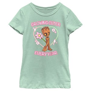Girl's Marvel: Guardians of the Galaxy Groot Growing Cuter T-Shirt - 1 of 4