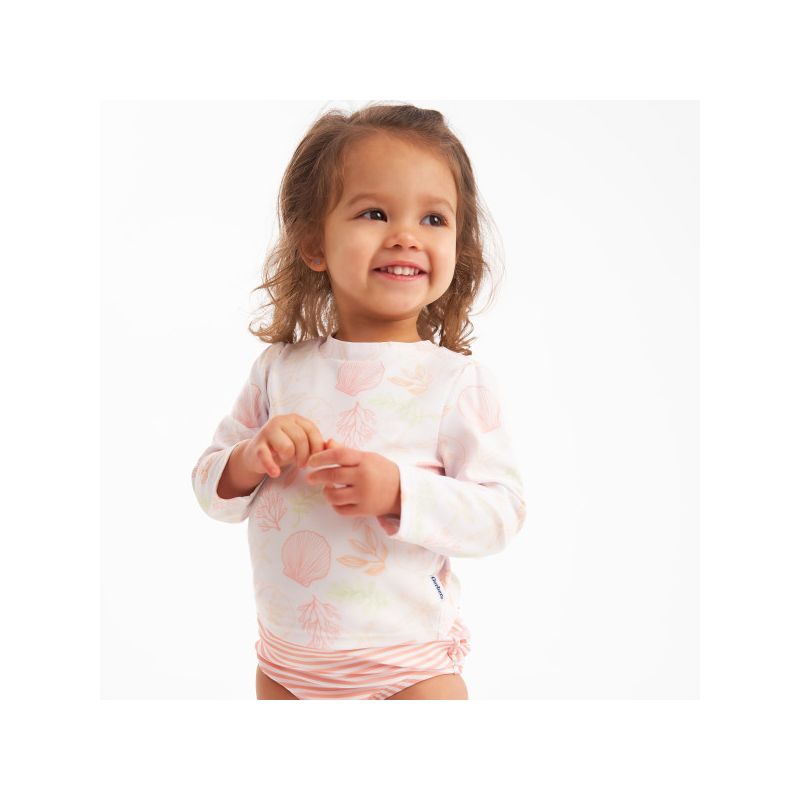 Gerber Baby Girls' Toddler Long Sleeved Rashguard Swimsuit Set - 2-Piece, 5 of 6