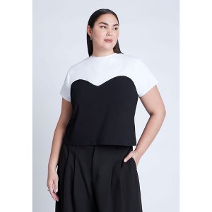 ELOQUII Women's Plus Size Twofer Tee - 1 of 3