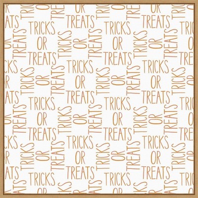 22" x 22" Halloween Collection F by Grace Popp Framed Wall Canvas - Amanti Art