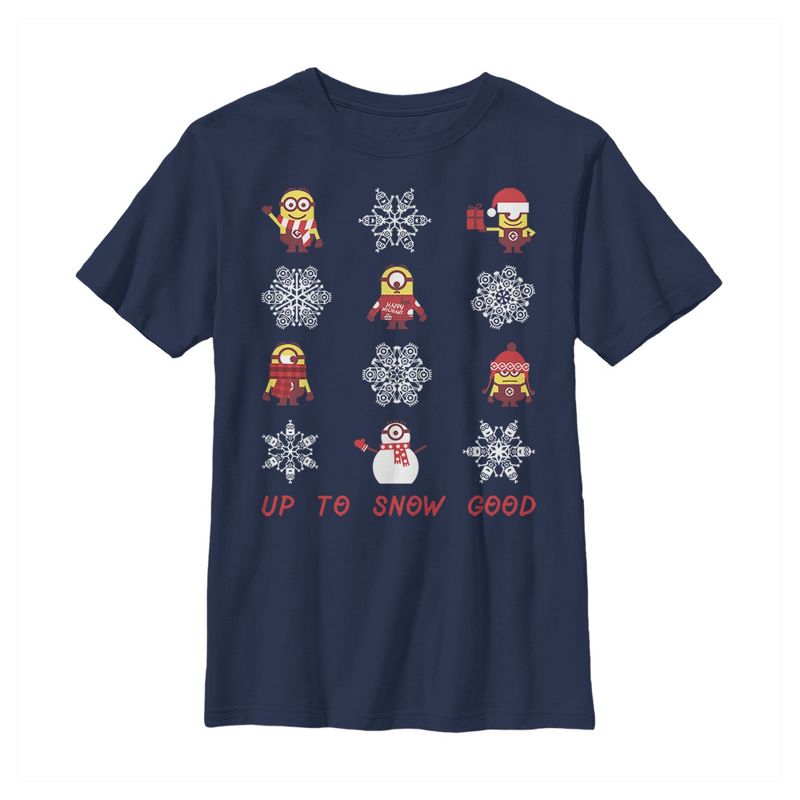 Boy's Despicable Me Christmas Up to Snow Good T-Shirt, 1 of 4
