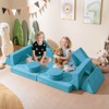 Costway 14 PCS Modular Kids Play Couch Child Sectional Sofa Toddler Soft Playset Blue/Gray/Yellow - 2 of 4